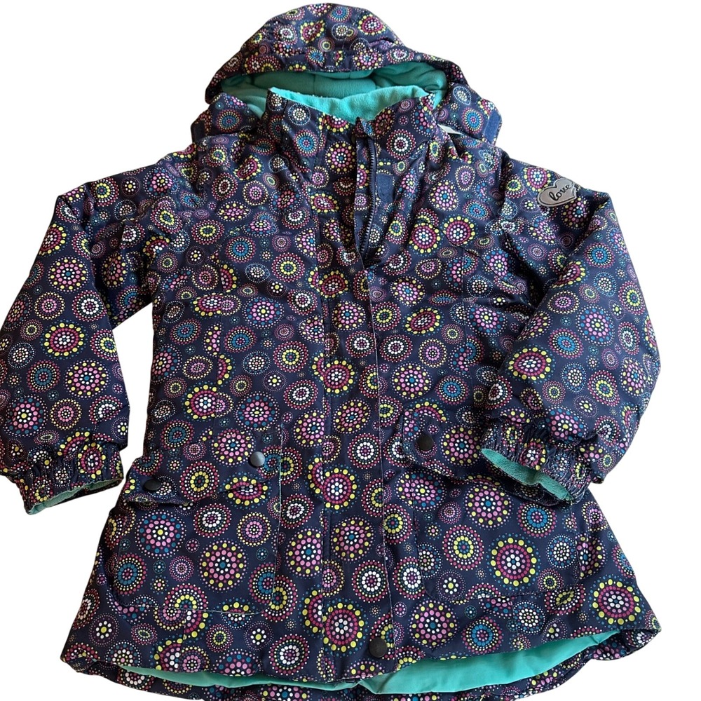 Phibee Kids Girls‎ Multicolor Dot Print Hooded Winter Jacket Size 146/152 10 12
